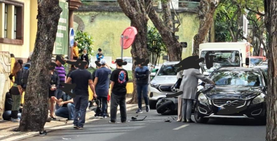 Motociclista ferido num acidente