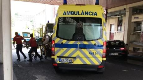 Bengala prende num pneu e leva homem para o hospital